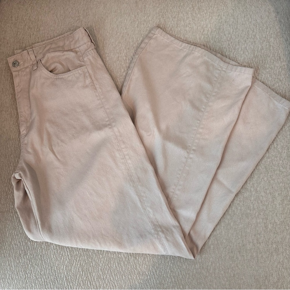 Zara Cream Jean Trousers